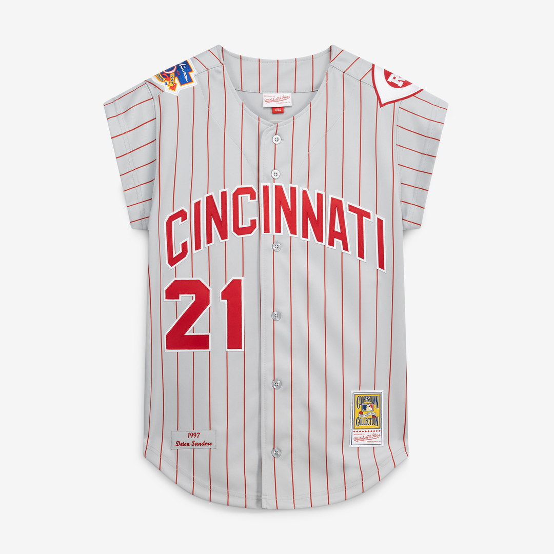 Cincinnati Reds Mitchell & Ness Gray Authentic Baseball Jersey