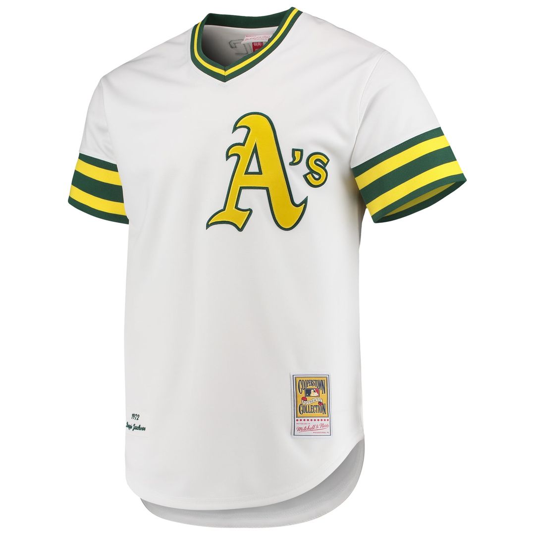 Athletics Mitchell & Ness White Authentic Baseball Jersey