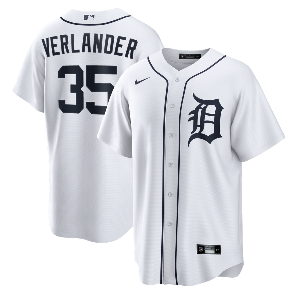 Detroit Tigers Nike White Replica MLB baseball jersey