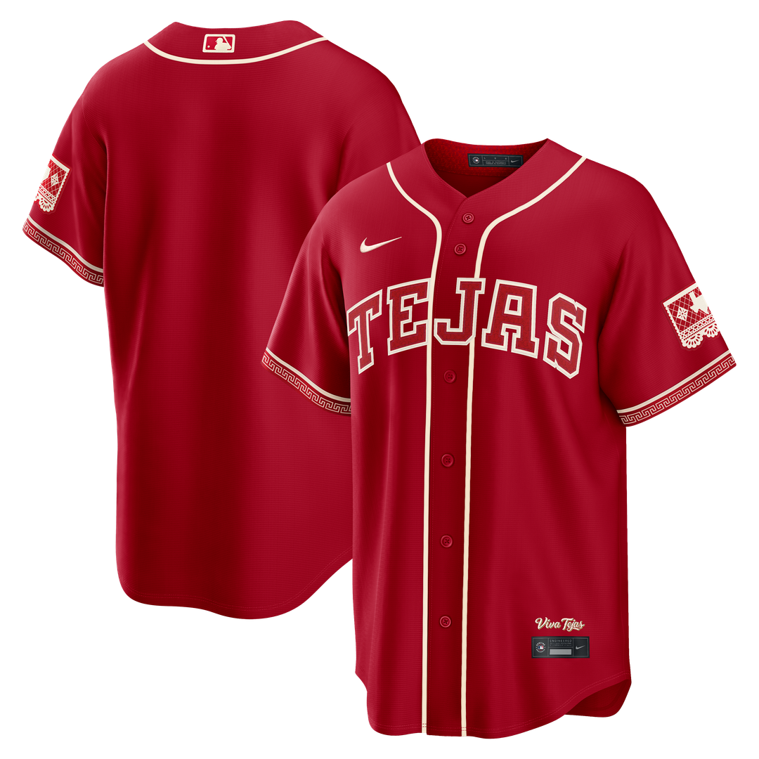 Texas Rangers Nike Red MLB baseball jersey