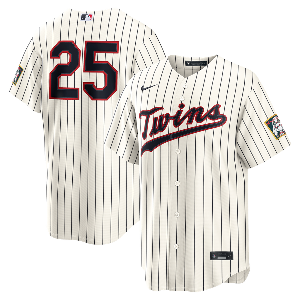 Minnesota Twins Nike Cream MLB baseball jersey