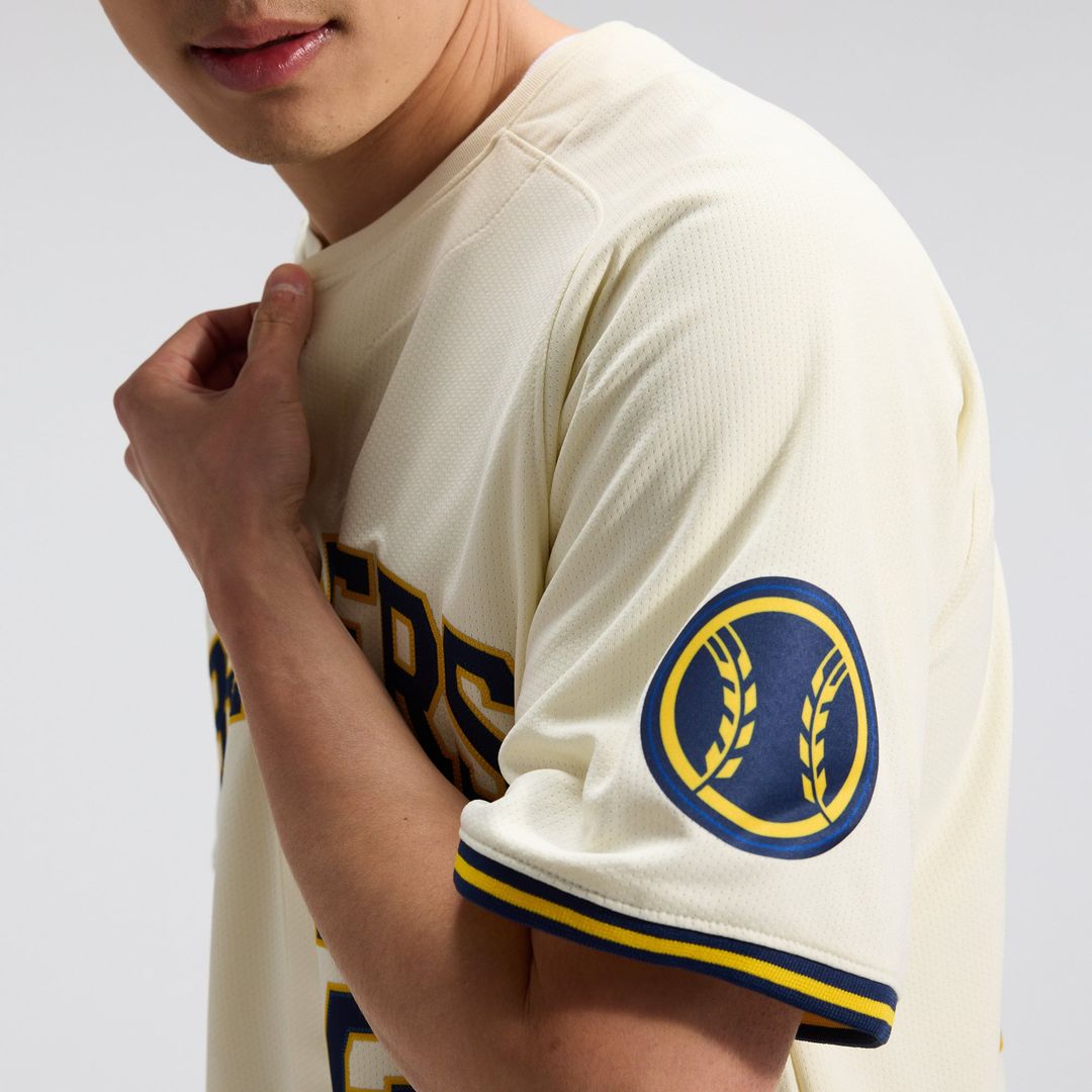 Milwaukee Brewers Nike Cream Authentic Baseball Jersey