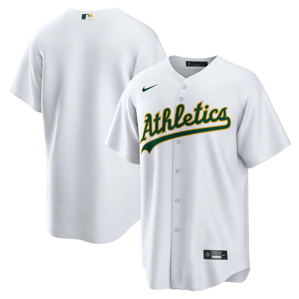 Athletics Nike White Replica MLB baseball jersey