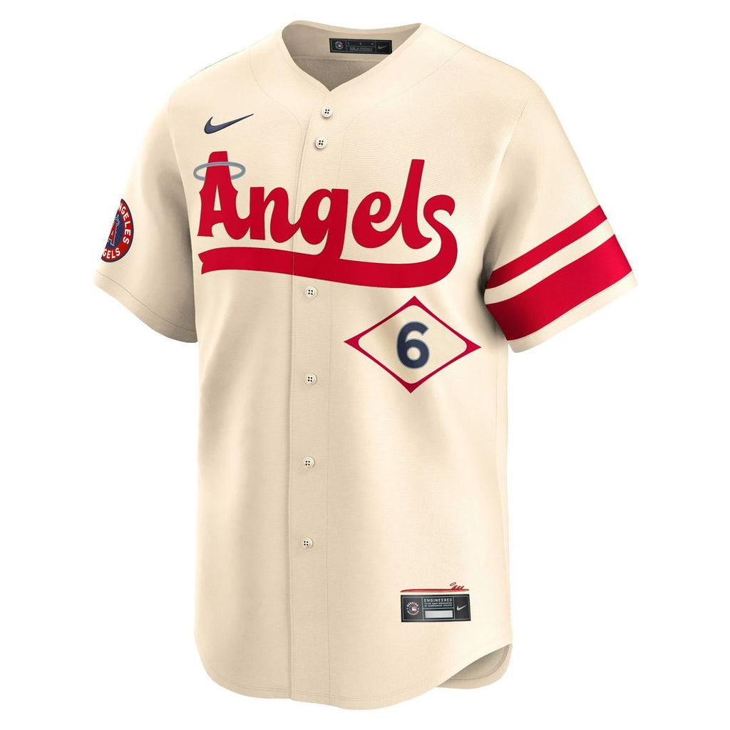Los Angeles Angels Nike Cream Baseball Jersey