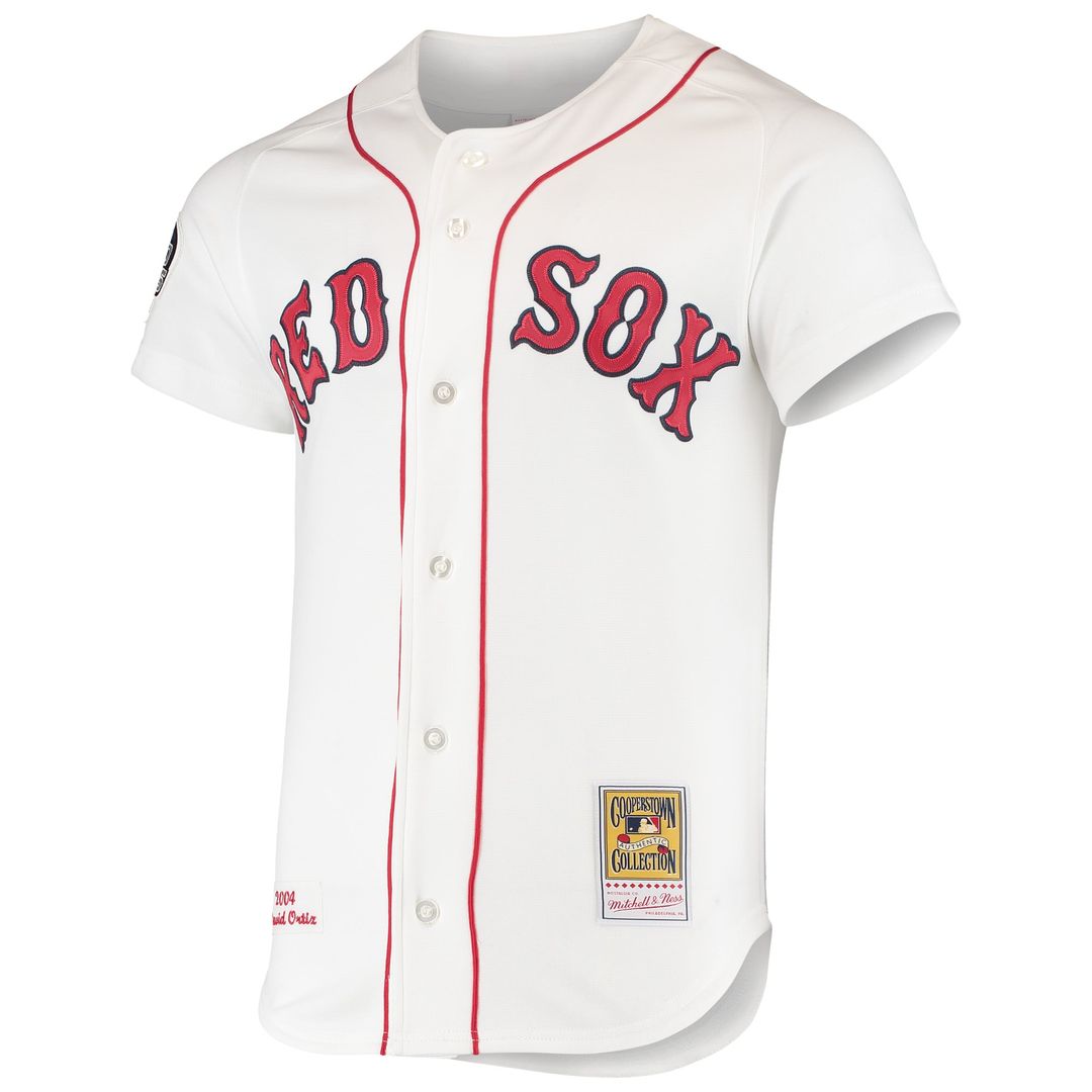 Boston Red Sox Mitchell & Ness White Authentic Baseball Jersey