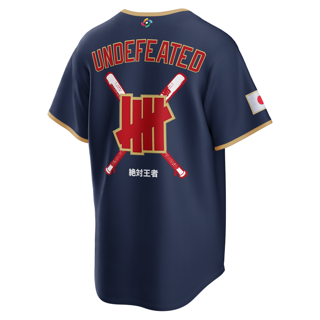 Japan Baseball Nike x Undefeated Navy Baseball Jersey