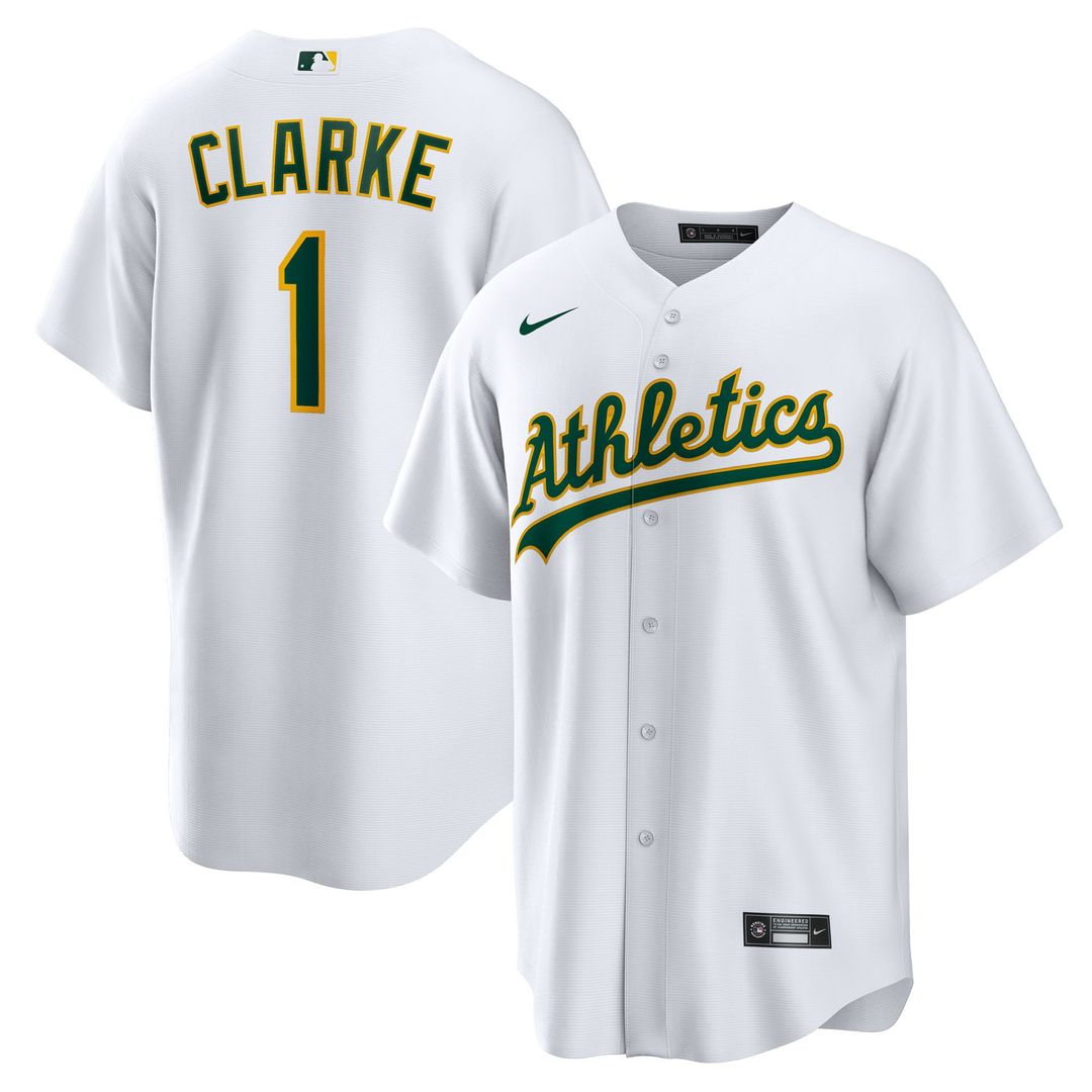 Athletics Nike White Replica MLB baseball jersey
