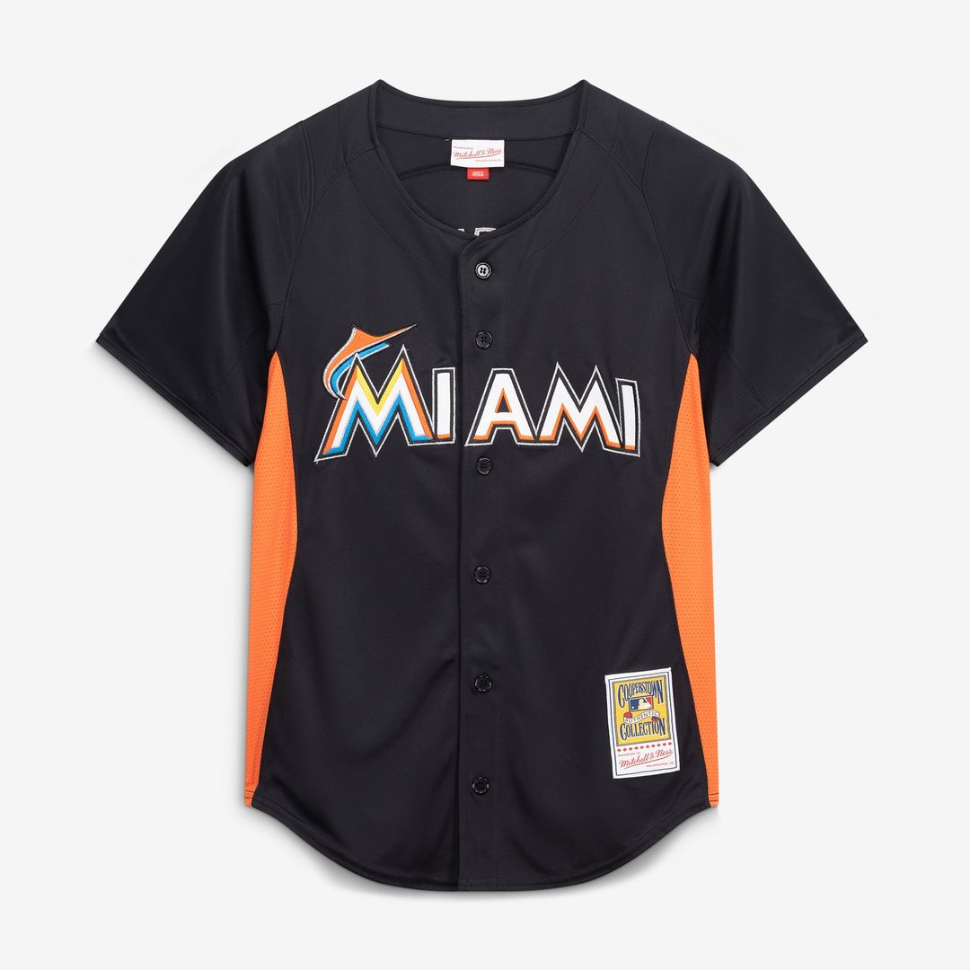 Miami Marlins Mitchell & Ness Black Authentic Baseball Jersey