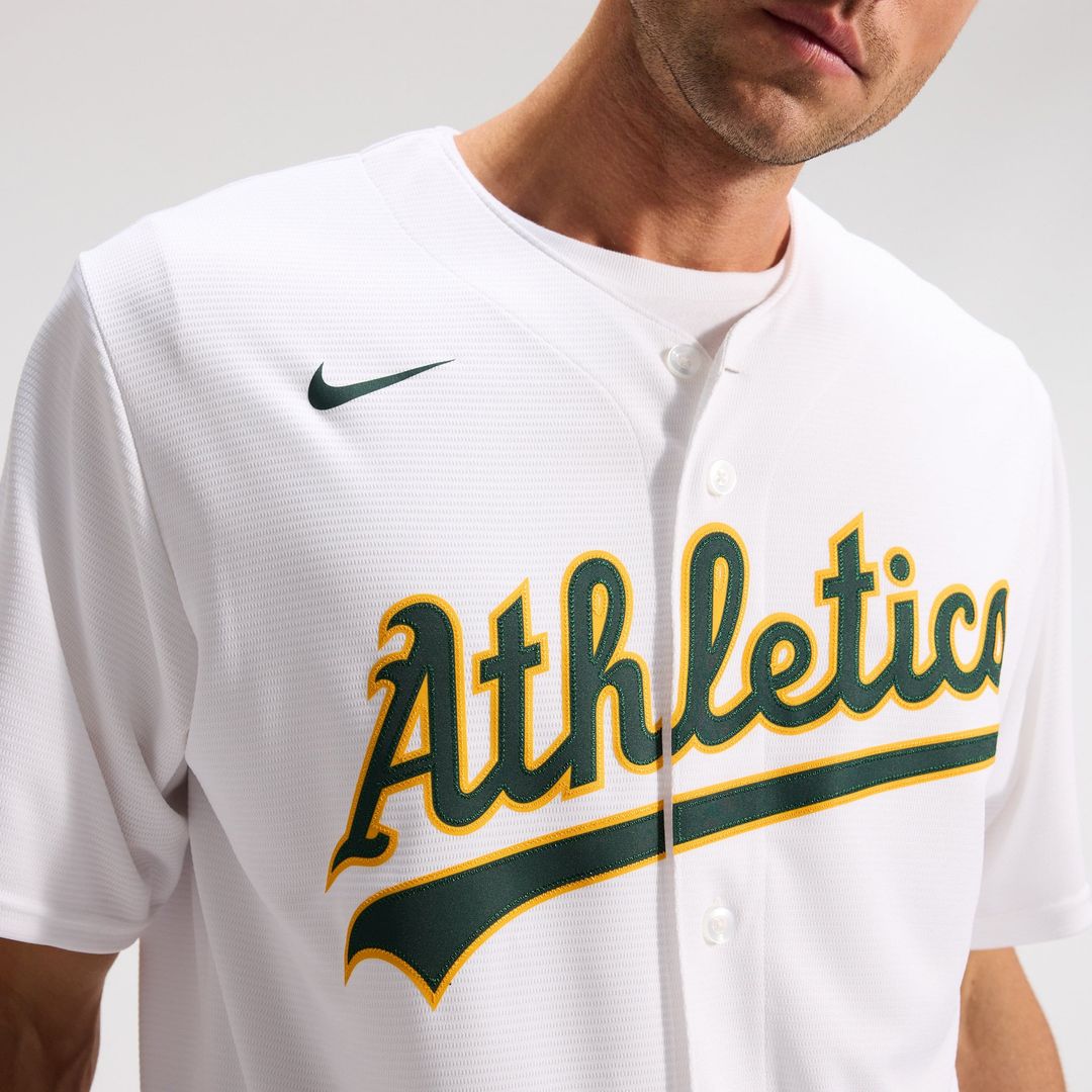 Athletics Nike White Replica Baseball Jersey