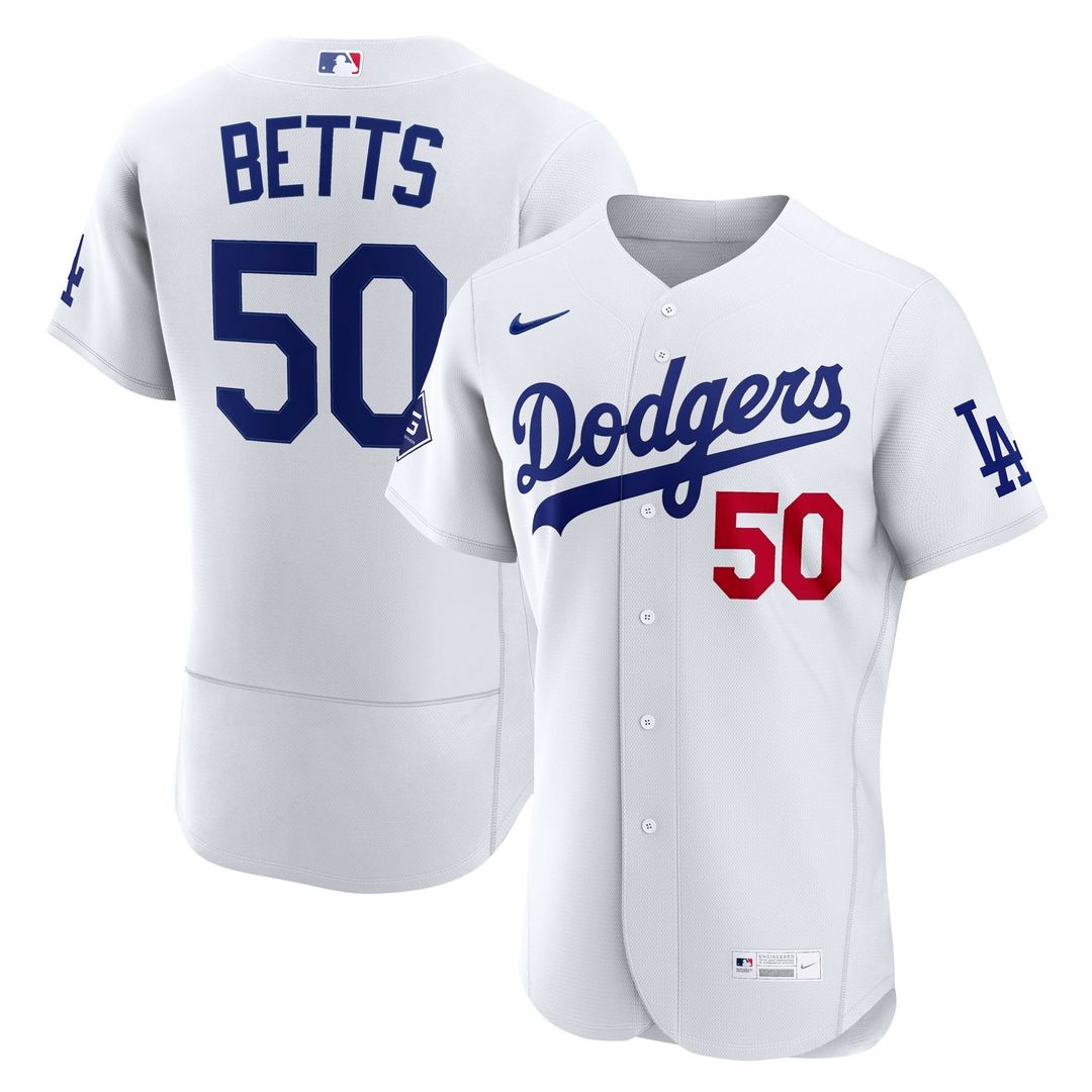 Los Angeles Dodgers Nike White Authentic MLB baseball jersey