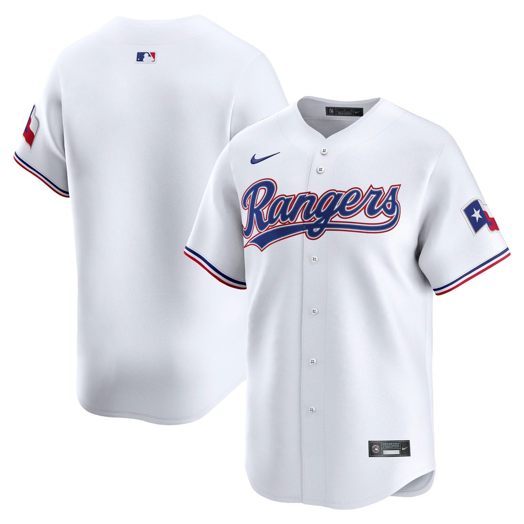 Texas Rangers Nike White Authentic MLB baseball jersey