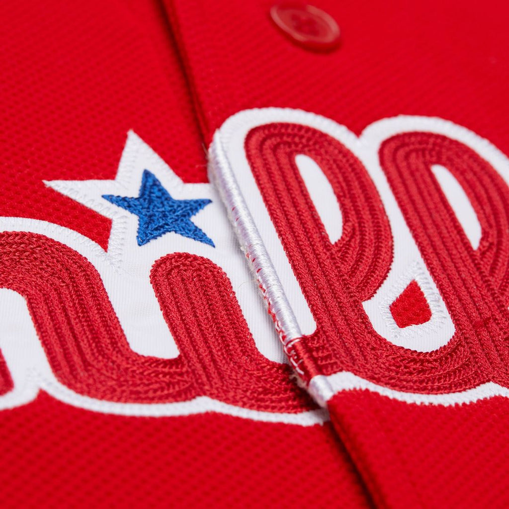 Philadelphia Phillies Mitchell & Ness Red Baseball Jersey