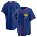 France National Team Nike Blue Replica MLB baseball jersey