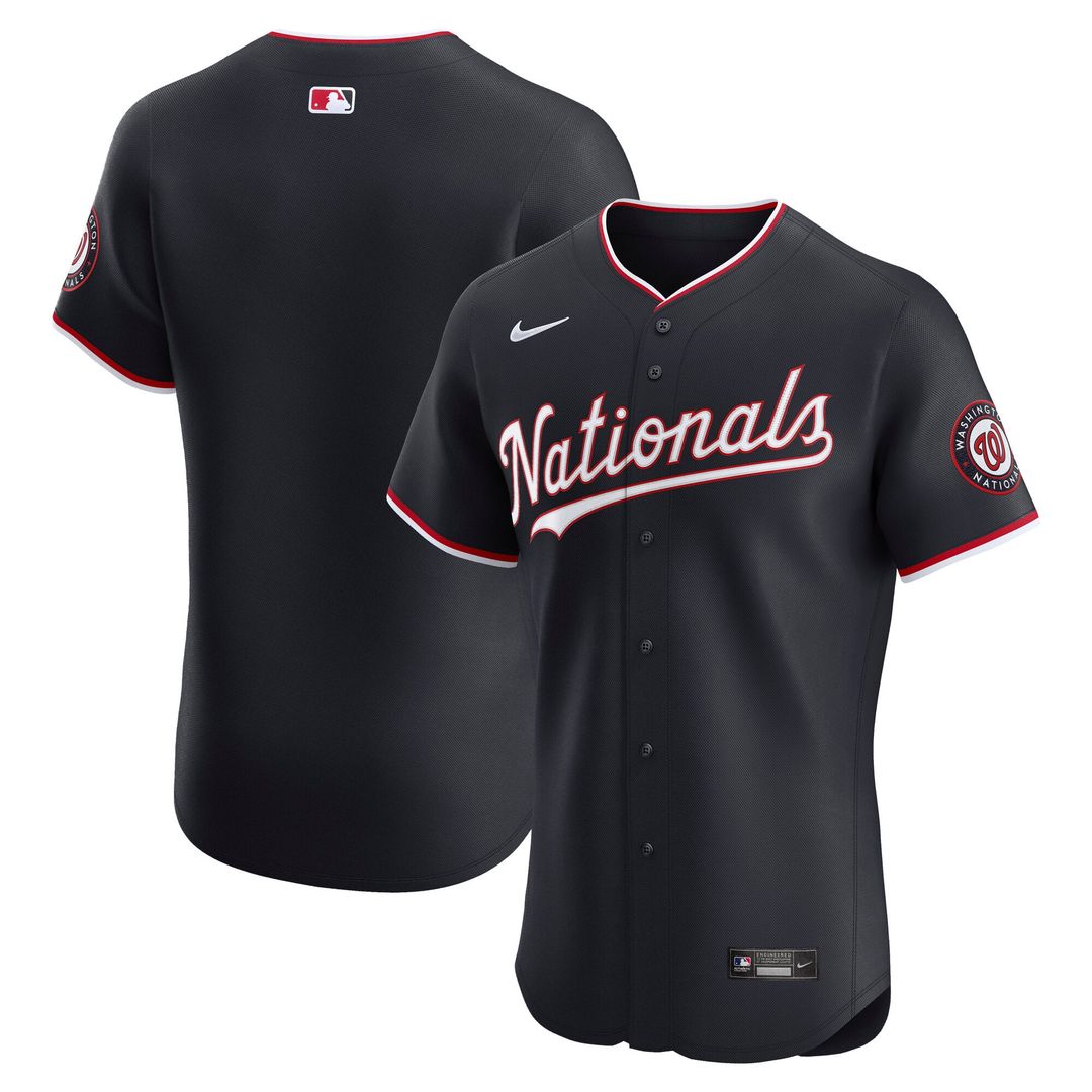 Washington Nationals Nike Navy Authentic MLB baseball jersey