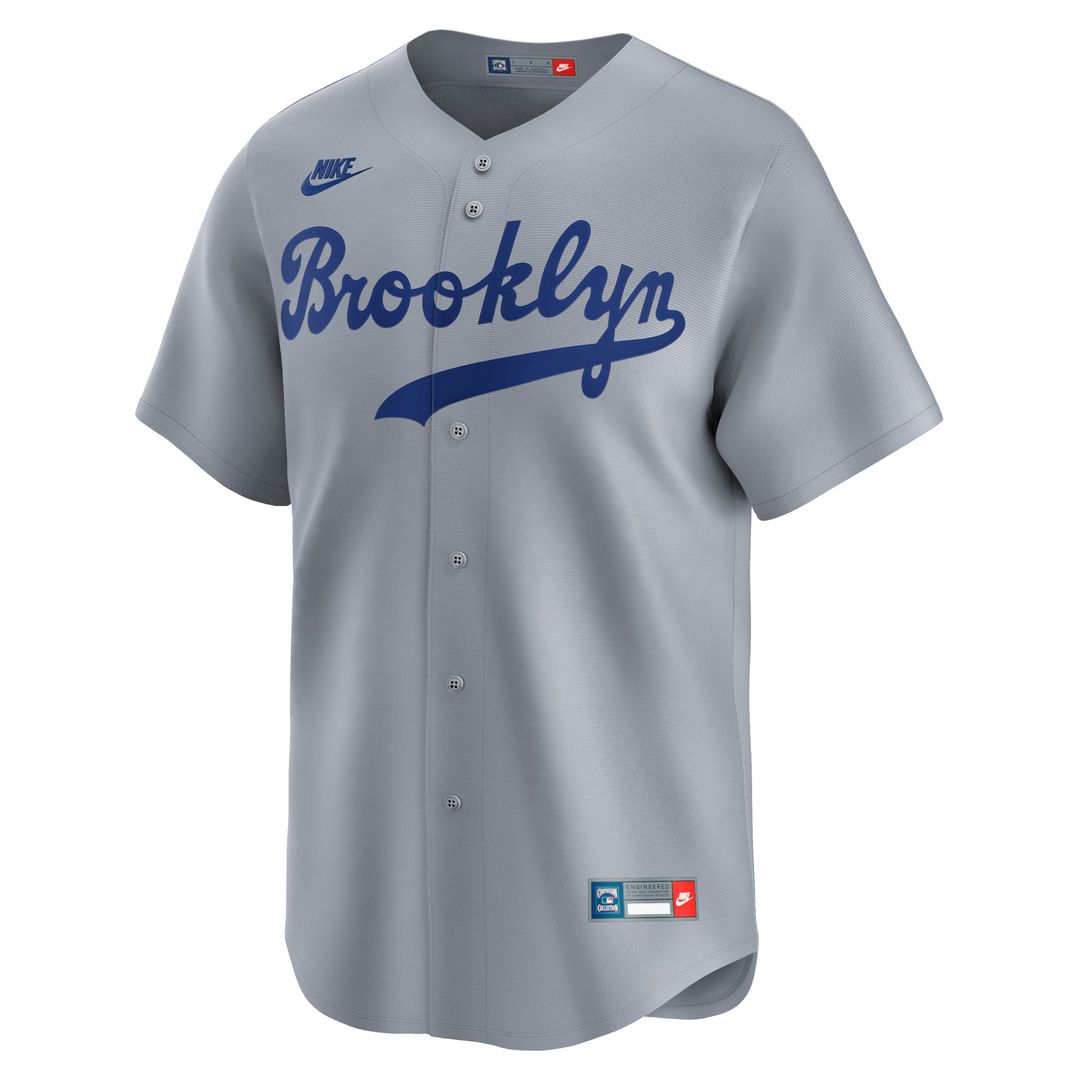 Brooklyn Dodgers Nike Gray Baseball Jersey