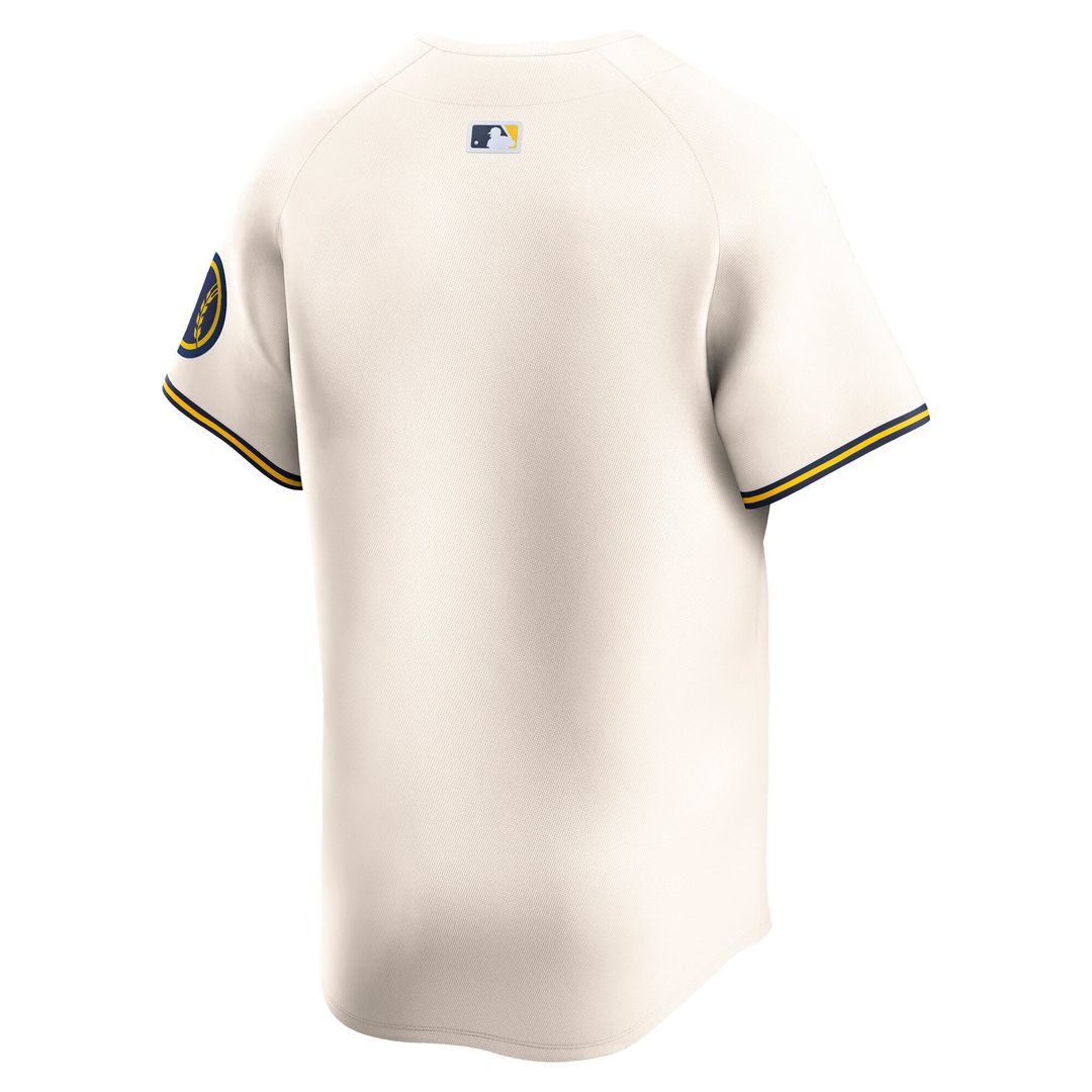 Milwaukee Brewers Nike Cream Authentic Baseball Jersey