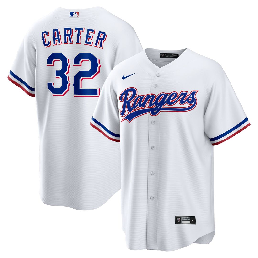 Texas Rangers Nike White Replica MLB baseball jersey