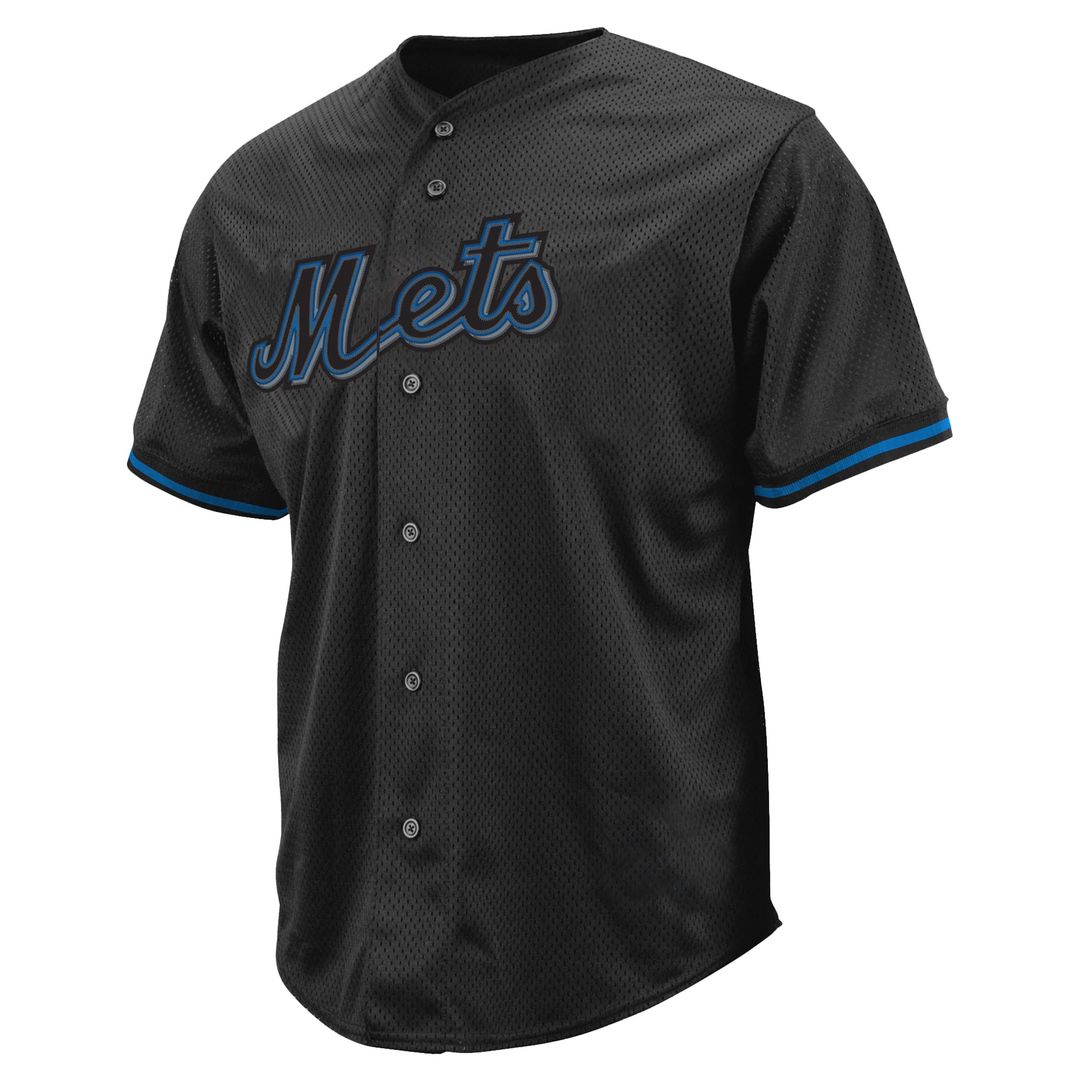 New York Mets Profile Black Baseball Jersey