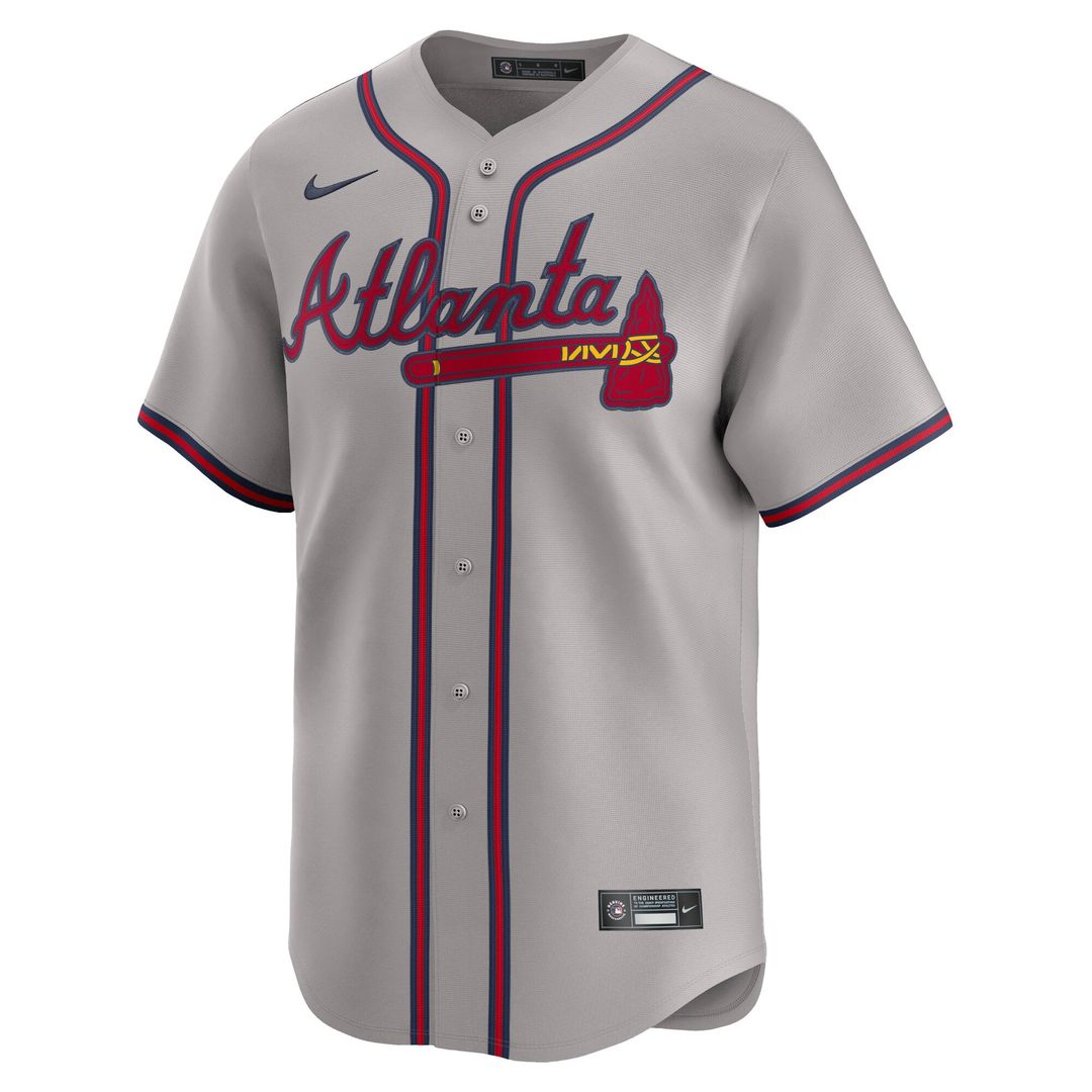 Atlanta Braves Nike Gray Baseball Jersey
