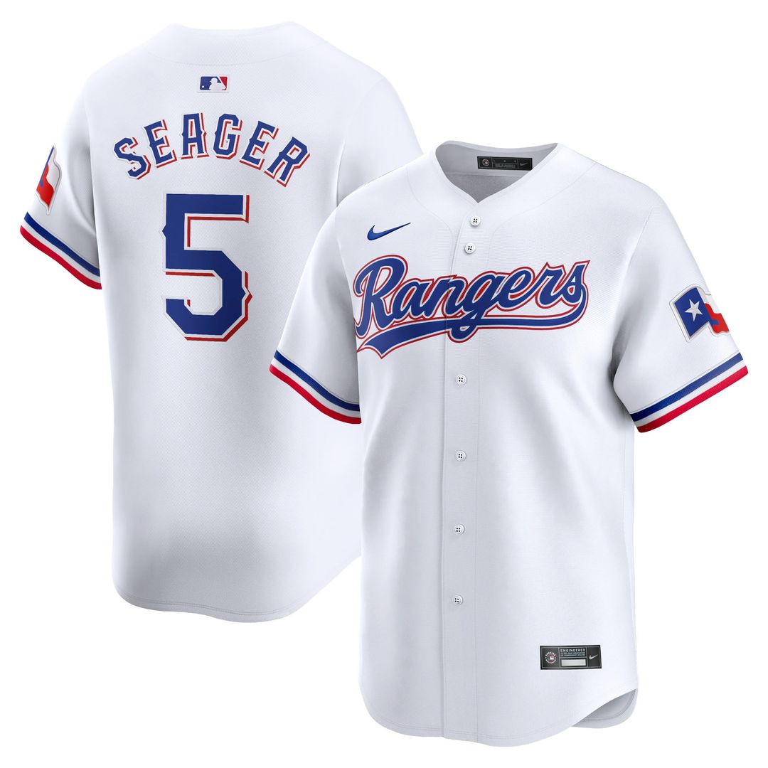 Texas Rangers Nike White MLB baseball jersey