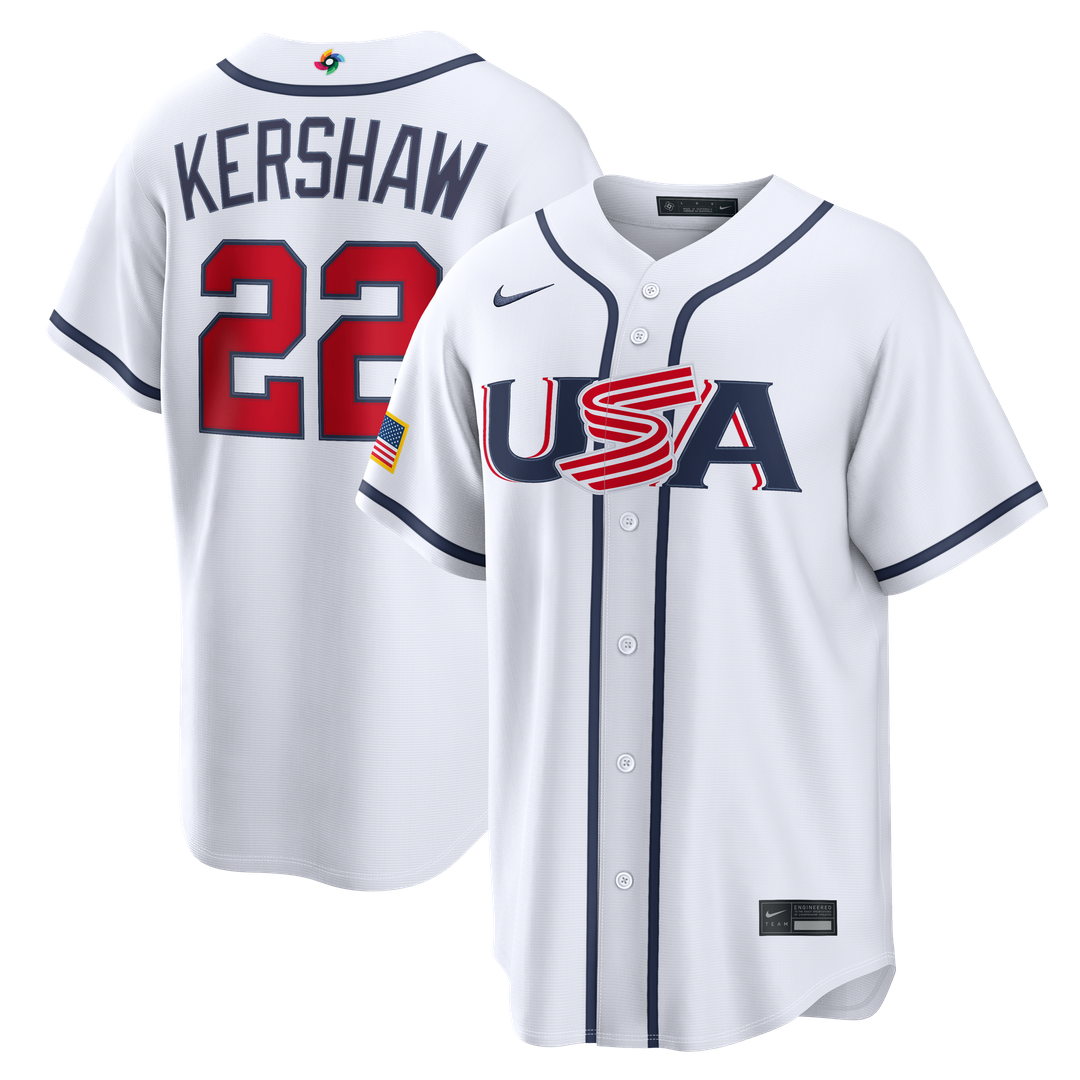 USA Baseball Nike White MLB baseball jersey