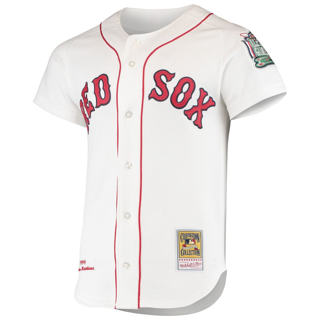 Boston Red Sox Mitchell & Ness White Authentic Baseball Jersey