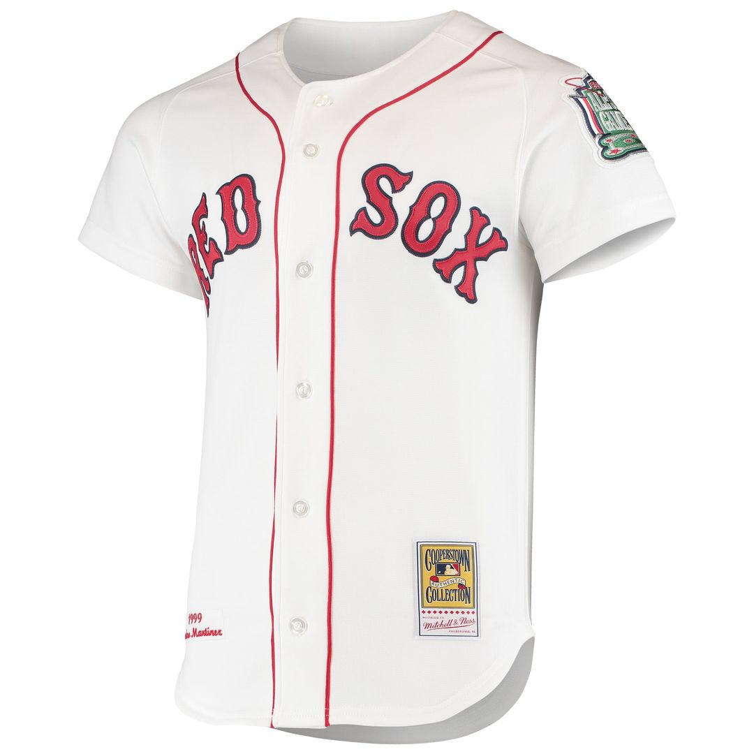 Boston Red Sox Mitchell & Ness White Authentic Baseball Jersey