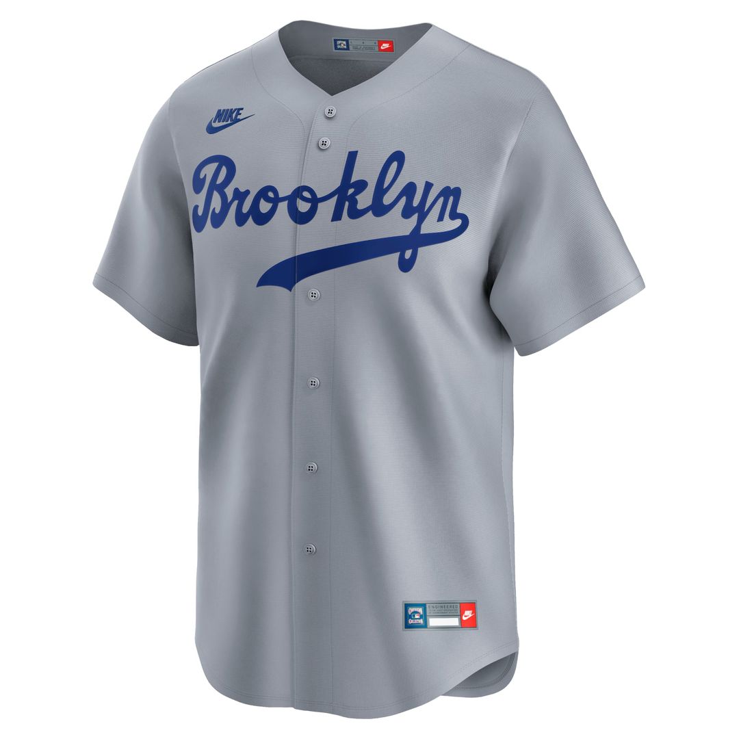 Brooklyn Dodgers Nike Gray Baseball Jersey