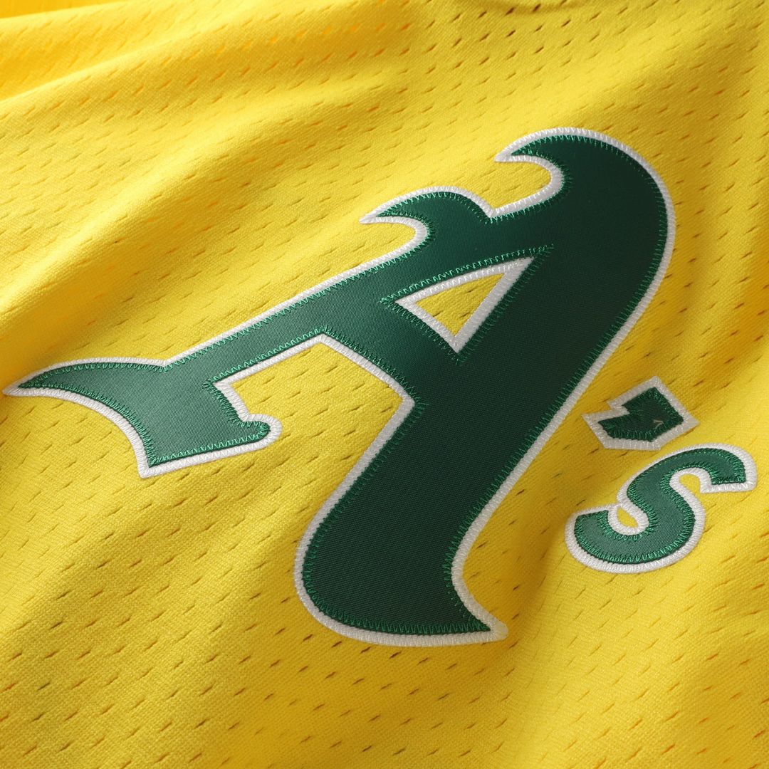 Athletics Mitchell & Ness Yellow Authentic Baseball Jersey