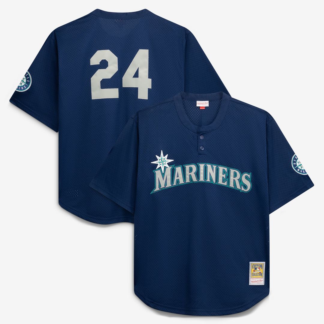 Seattle Mariners Mitchell & Ness Navy Authentic Baseball Jersey